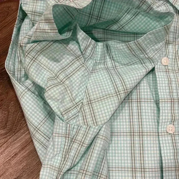 Columbia Men's Plaid Button Down Short Sleeve Pocket Shirt
Sz Medium Turquoise - Picture 5 of 12